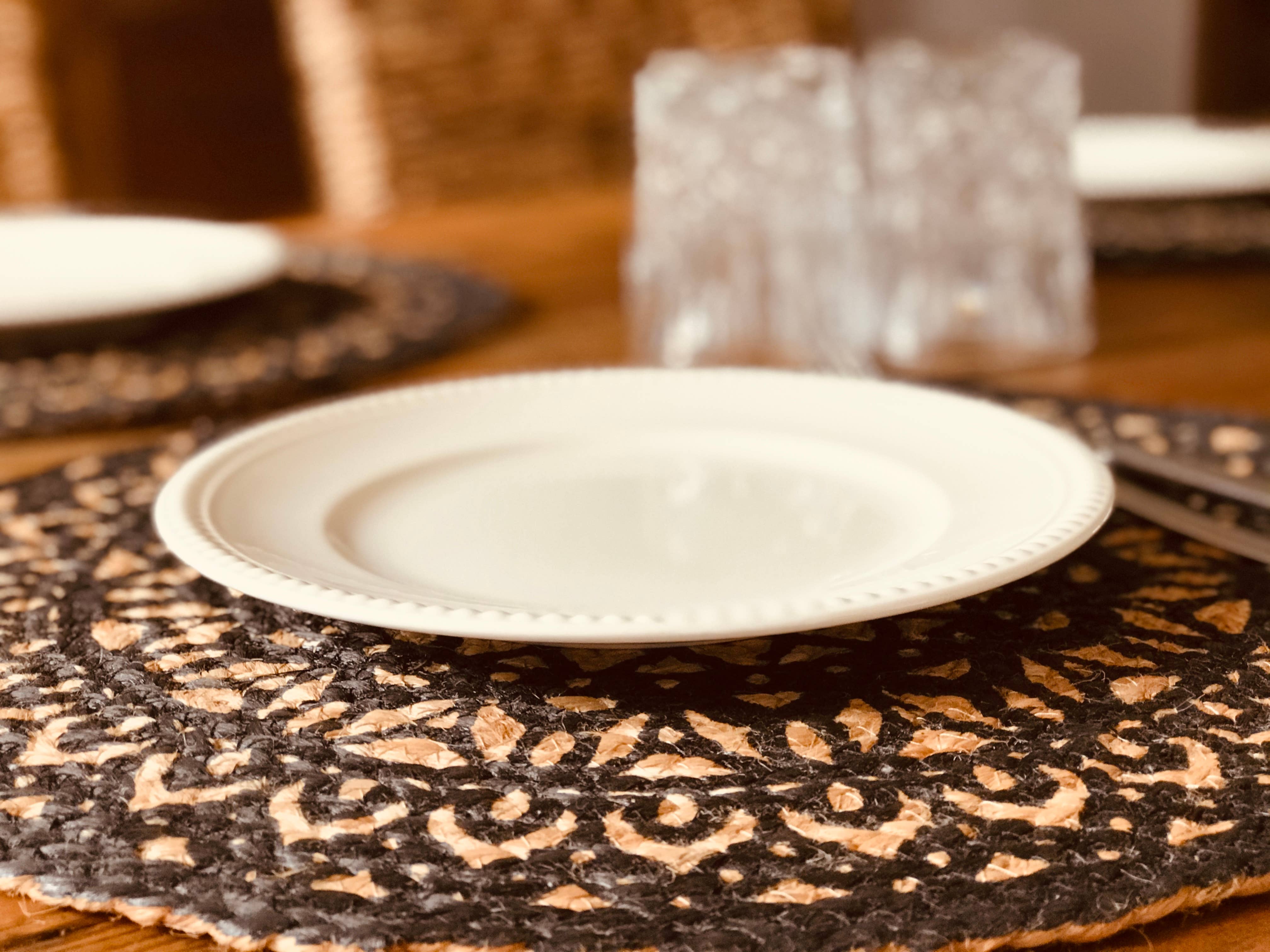 MajKay - Wholesale Placemat - Jute placemat | black print1