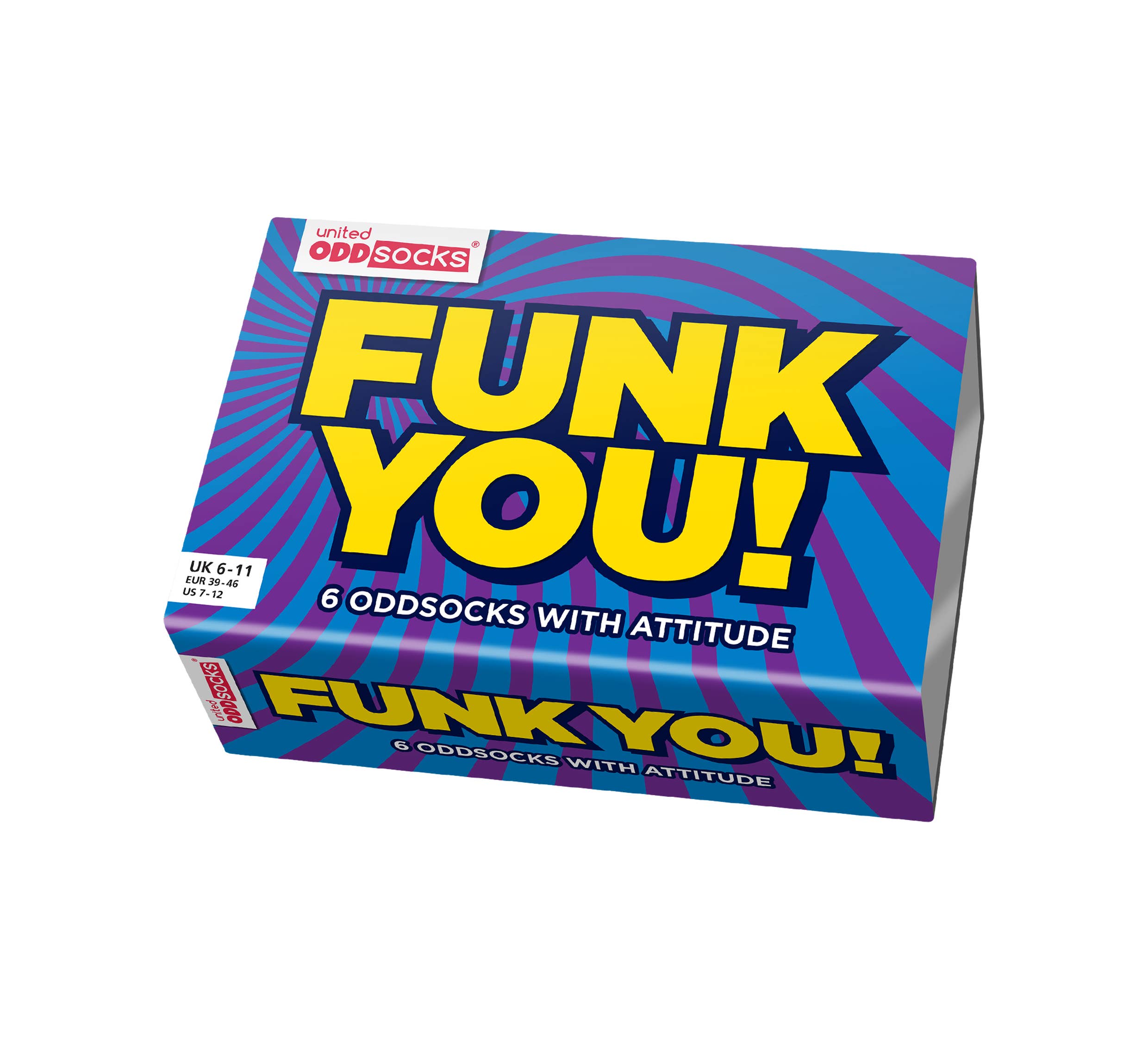 Sock Academy – Meias - Homem por atacado – TE FUNK! | Caixa Presente com 6 Meias Odd - United Oddsocks2