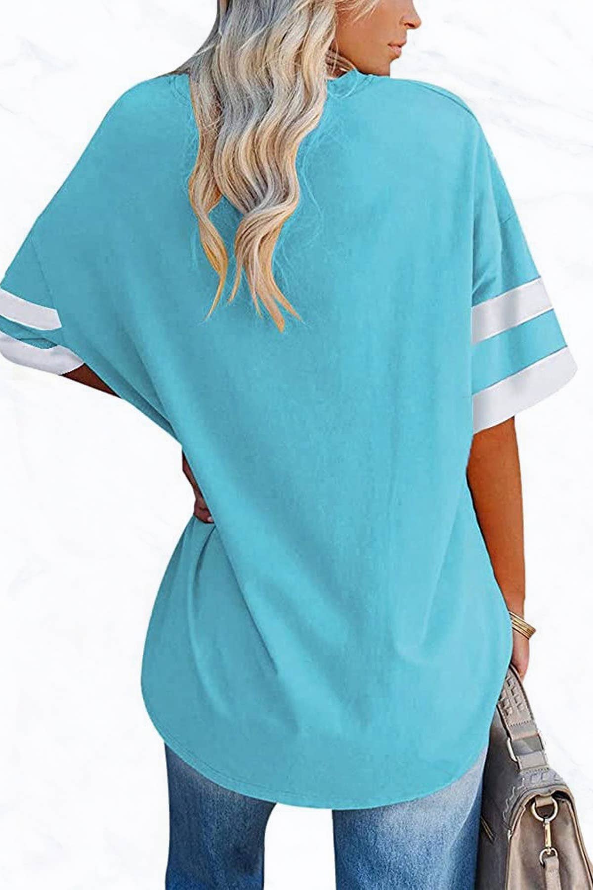 Suzie Q USA - Vente Tunique – femme - Tunique en coton col V à manches mi-longues15