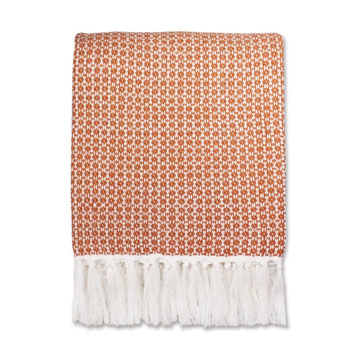 Blanket (125x150cm) - Ayla (Clay Orange) for wholesale by Half Moon Bay