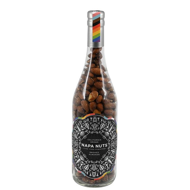 Pride Wine Bottle - Smoked Almonds for wholesale by Napa Nuts