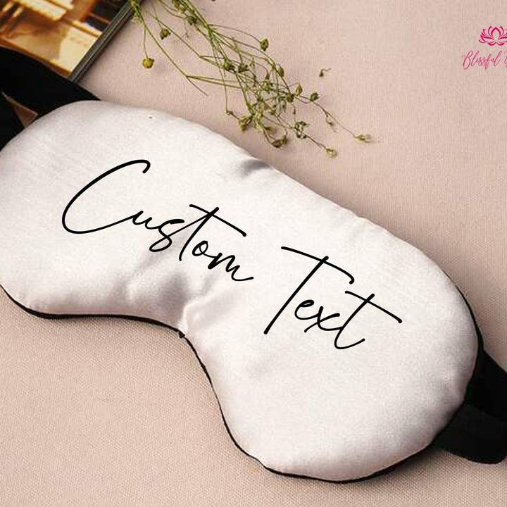 The Blissful – wholesale Sleep/eye mask – Inexpensive Personalized Party Sleep / Eye Mask for Birthday Box, Bridesmaid Proposal Set, Thank you gift, Wedding Favor Bag, Bridal Shower, Couple Set, Wedding Gift