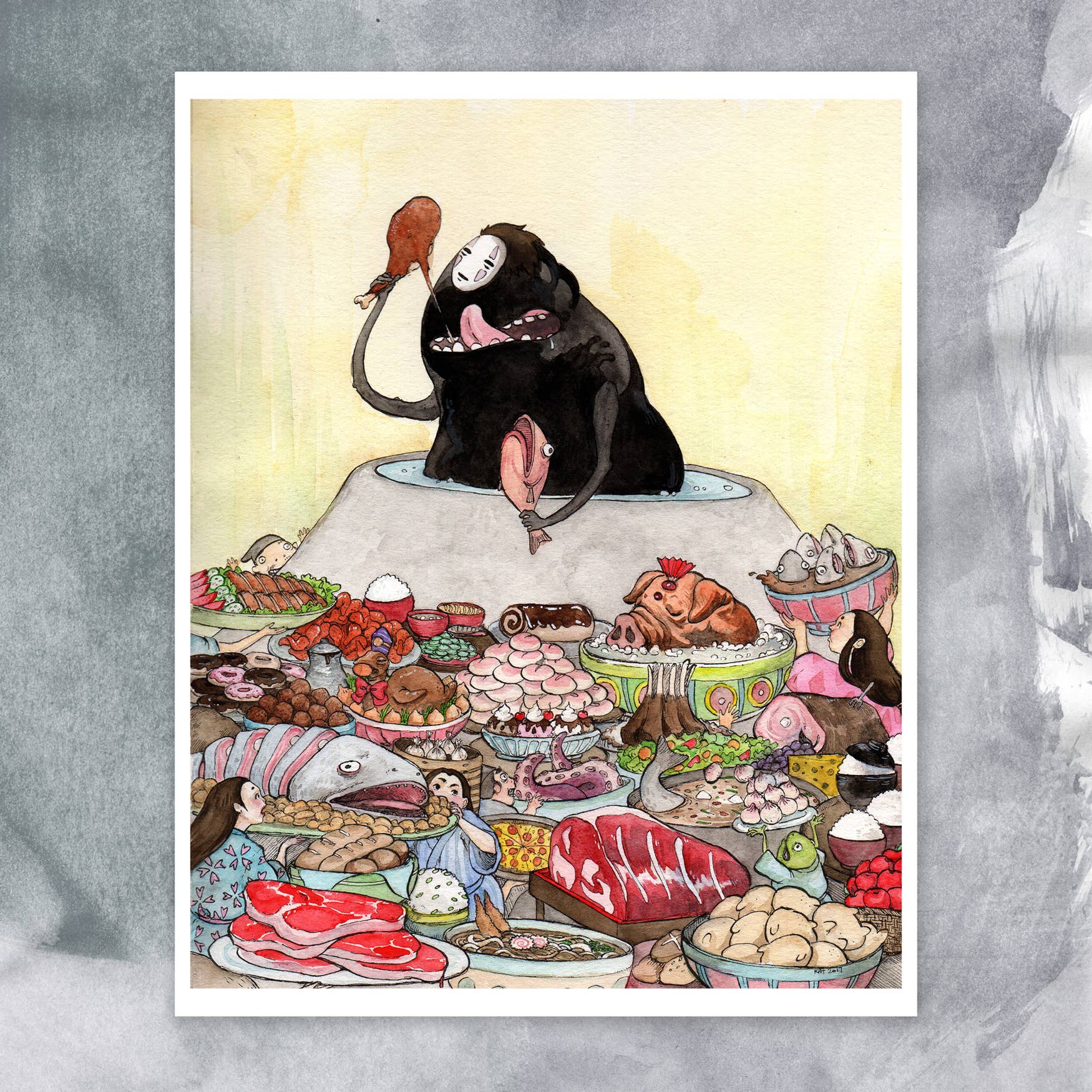 Stupid Animal Shop - Wholesale Art Print - The Spirit Feast - 8x10" and 11x14" print2