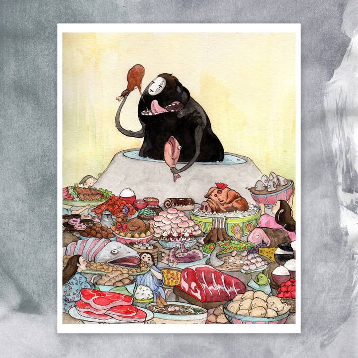 Stupid Animal Shop - Wholesale Art Print - The Spirit Feast - 8x10" and 11x14" print2