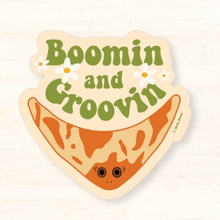 Diplocaulus Boomin & Groovin Sticker for wholesale by Holly Simon