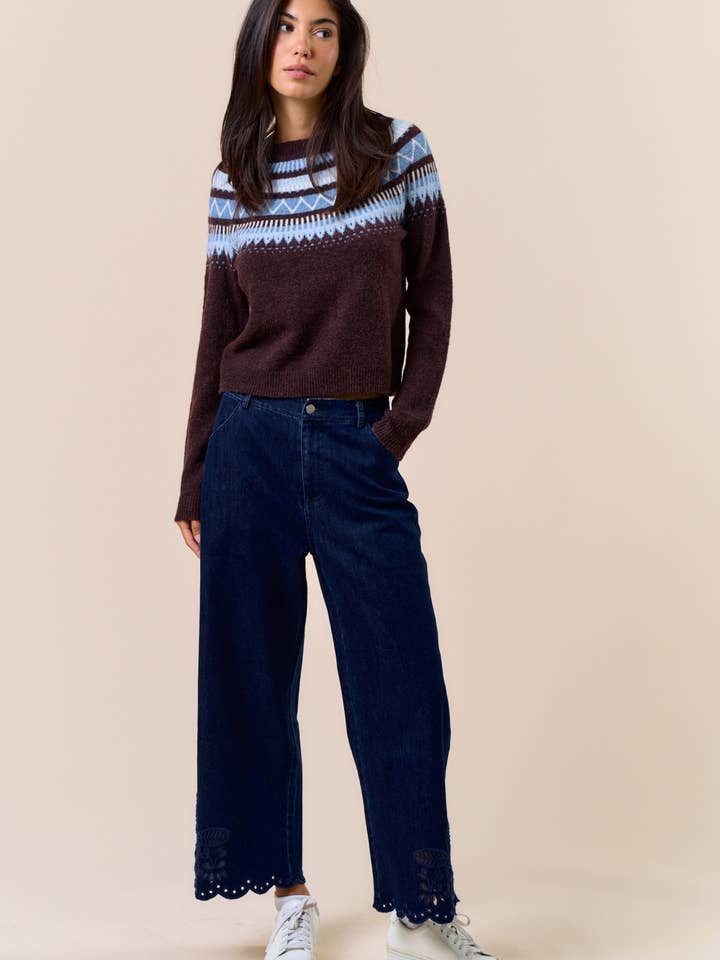 Crewneck Patterned Sweater for wholesale by Lalavon