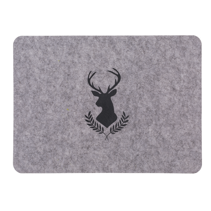 Out of the blue KG - Wholesale Placemat - Felt placemat, reindeer, ca. 44 x 32 x 0,02 cm,1
