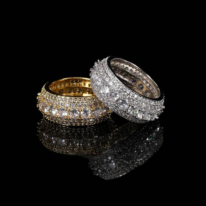 GB Jewelry - Wholesale Multi-Stone Ring - 18K Gold Diamond King Ring