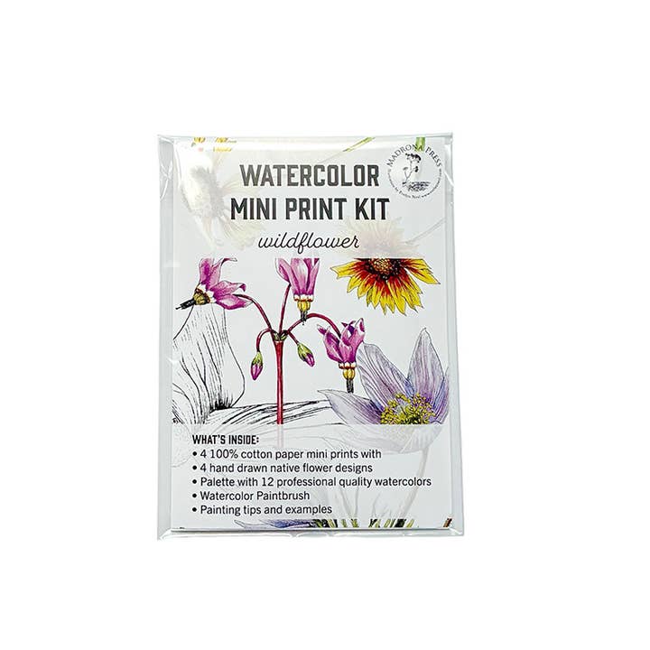 Madrona Press - Wholesale DIY Craft Kit - Watercolor Mini Print Kit - Wildflowers3