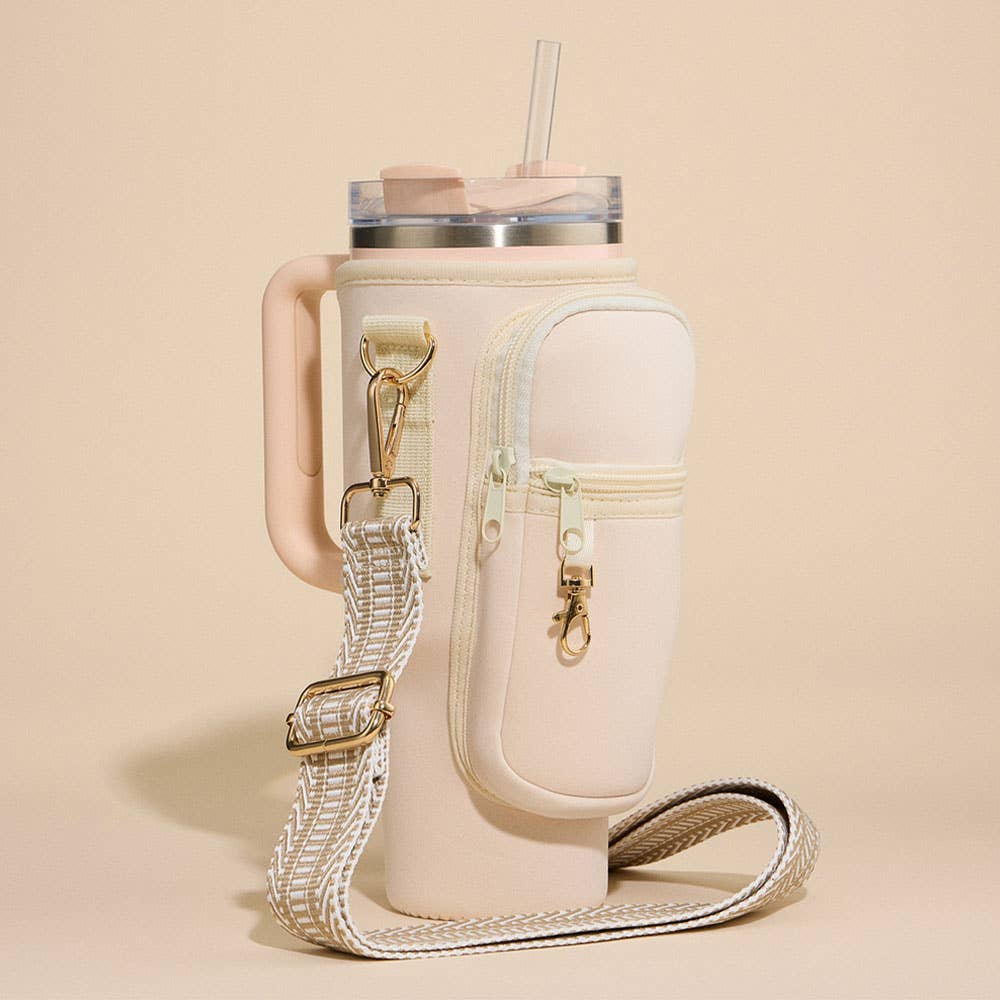 Sensibling Corp. – Großhandel Umhängetasche - Damen – Tragetasche mit Chevron-Muster und Schulterriemen für Becherhalter5