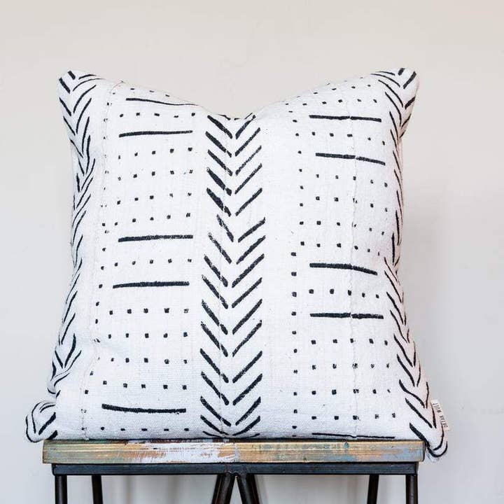 ZAMBEZI Pillow Throw Pillows White for wholesale by Bryar Wolf