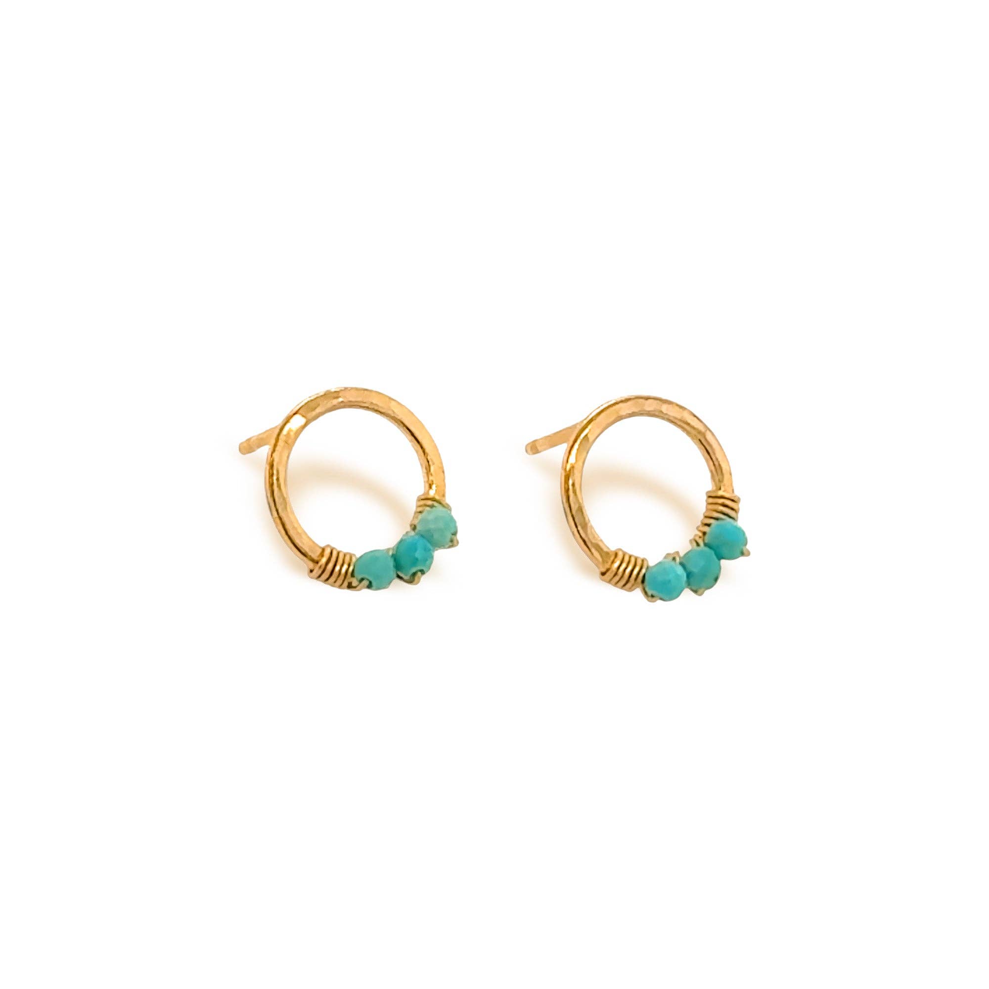 Sabina Jewelry - Wholesale Stud/Post Earrings - Turquoise Halo Studs