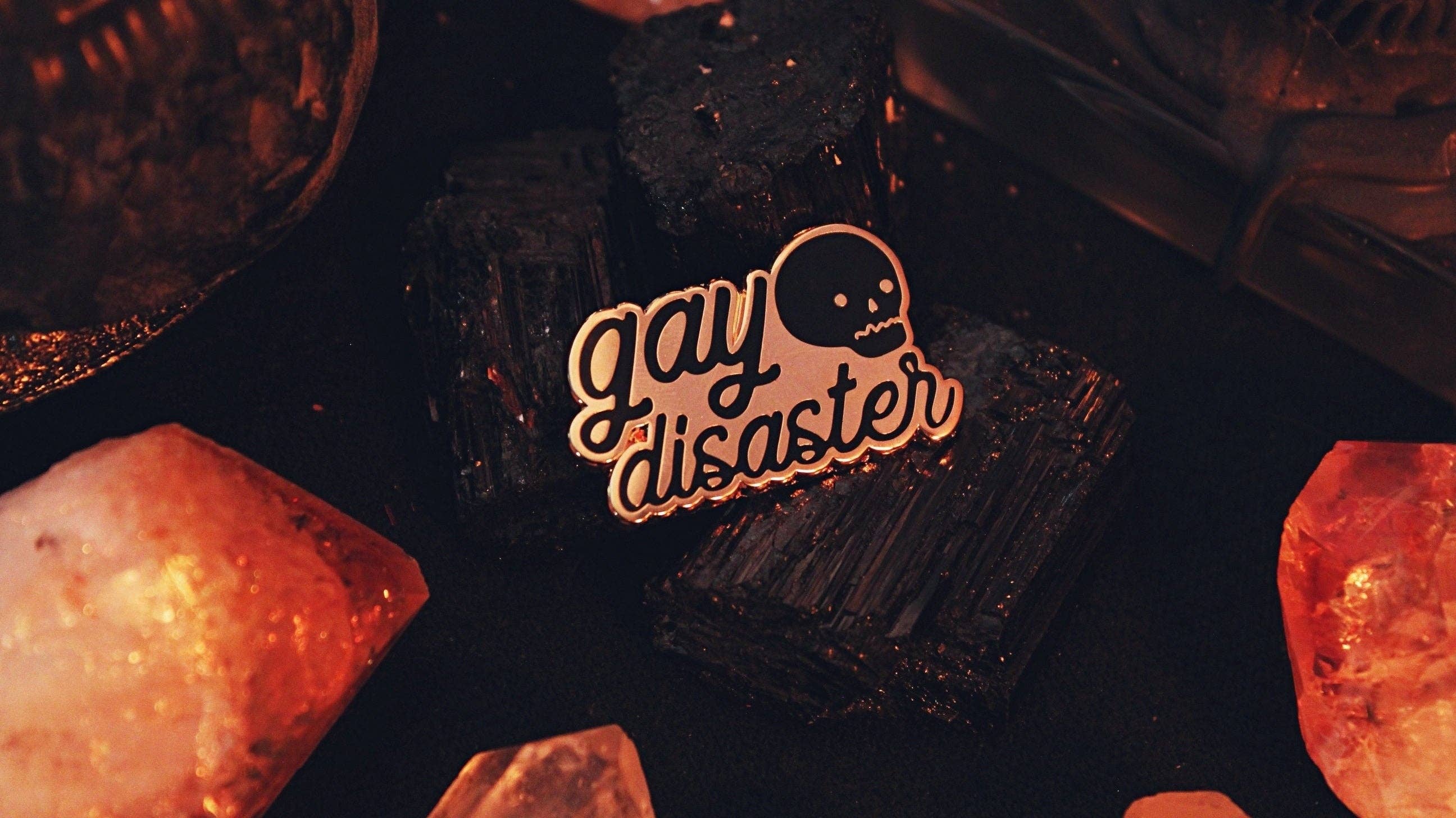 GRRRL Spells - Wholesale Lapel Pin/Button - Gay Disaster Pin