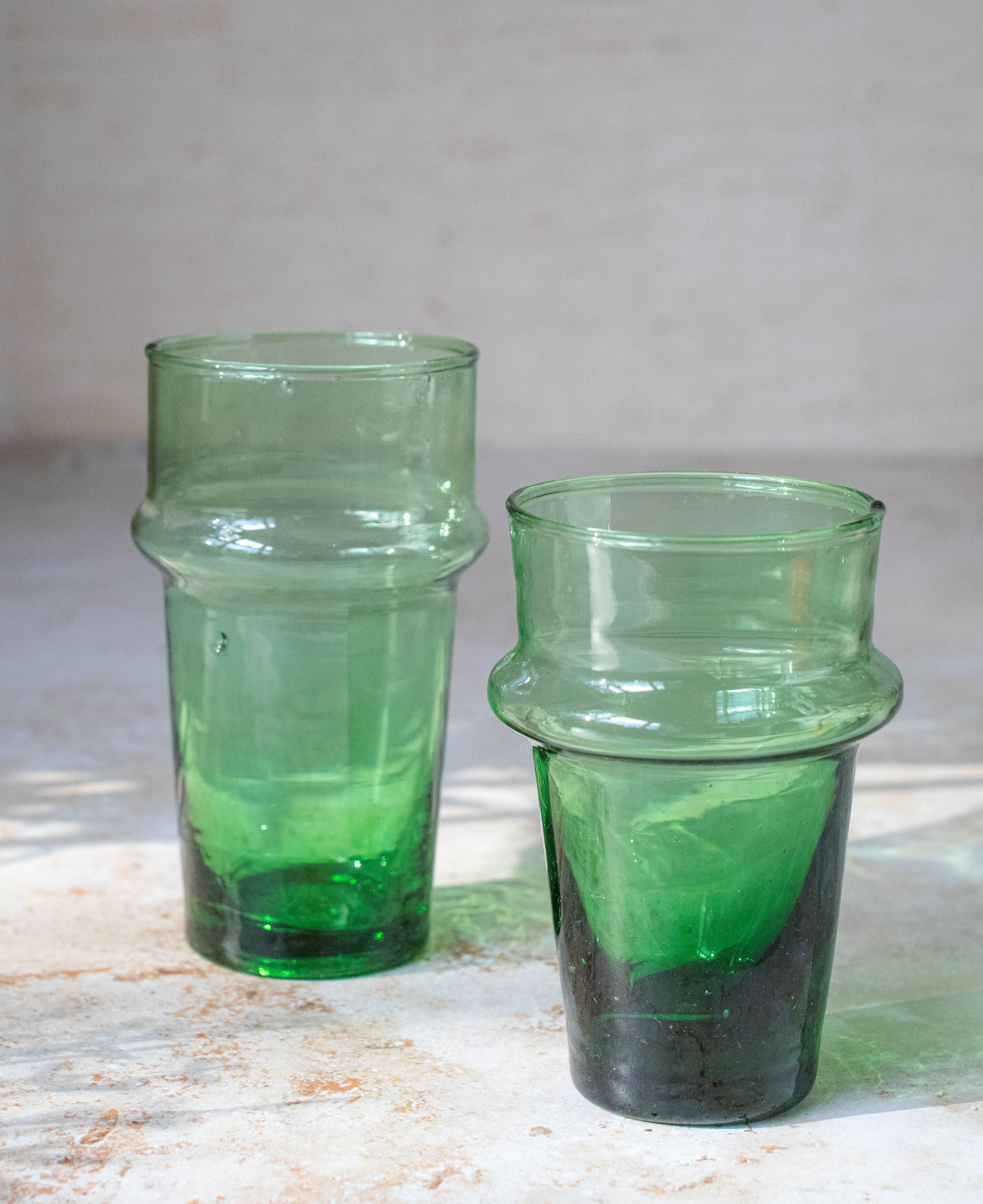 Maison Berber - Wholesale Drinking Glass/Cup - Moroccan Beldi Glassware - Green1