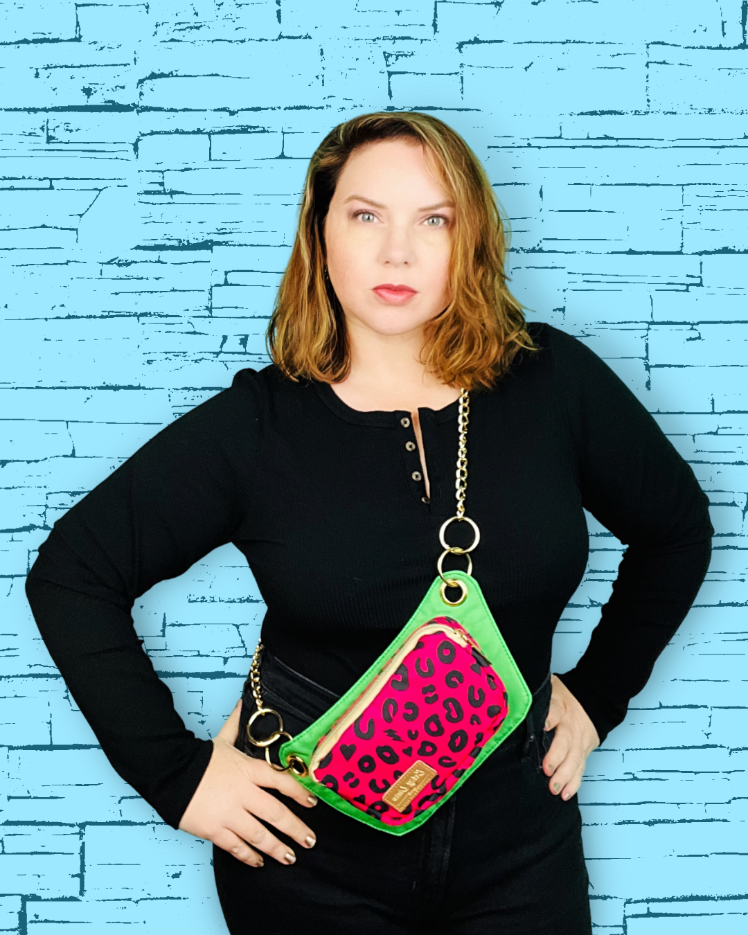 Betsy Dare - Wholesale Crossbody Bag - Women's - Hot Pink Electric Leopard Lisa Convertible Crossbody/Belt Bag8