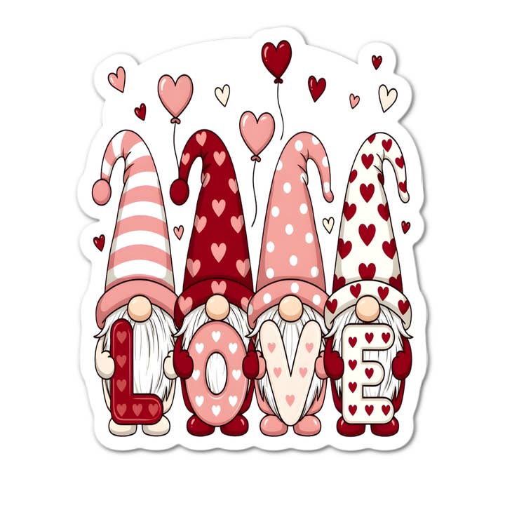 Valentine Gnomes Sticker for wholesale by Stick-It Expressions