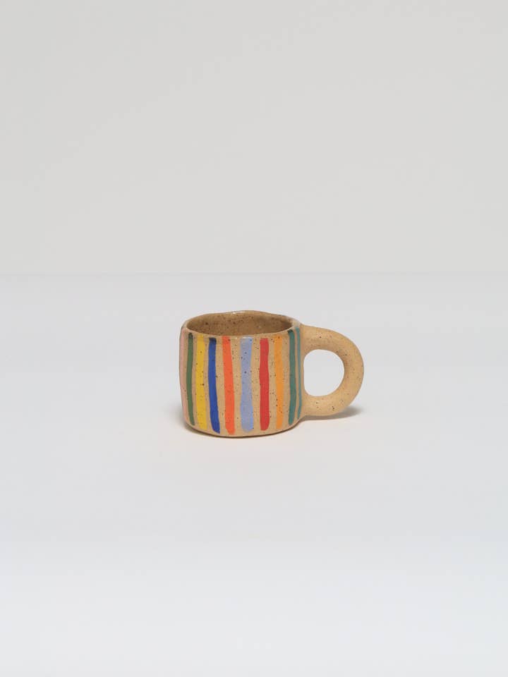 Striped Espresso cup for wholesale by Melville Ceramics