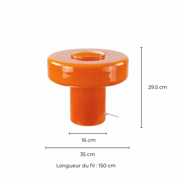 C-Création - Wholesale Floor Lamp - XXL table lamp in colored glass and retro style Foza Maxi5