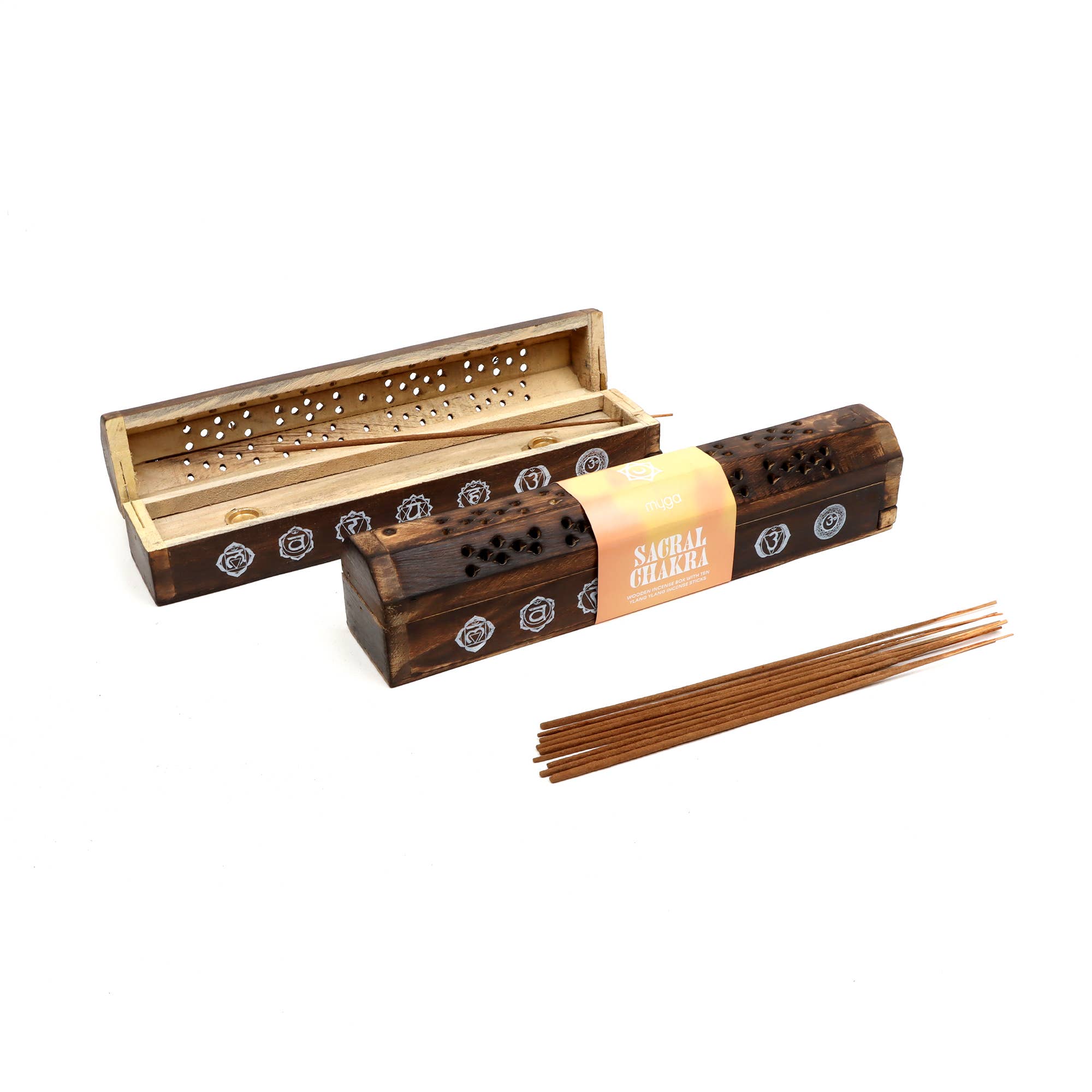 Myga – wholesale Incense – Wooden Boxes With 10 Incense Sticks, Carton Of 14  3
