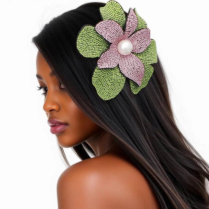 AKA Handcrafted Brilliance Flower Brooch Clip for wholesale by PinktownUSA