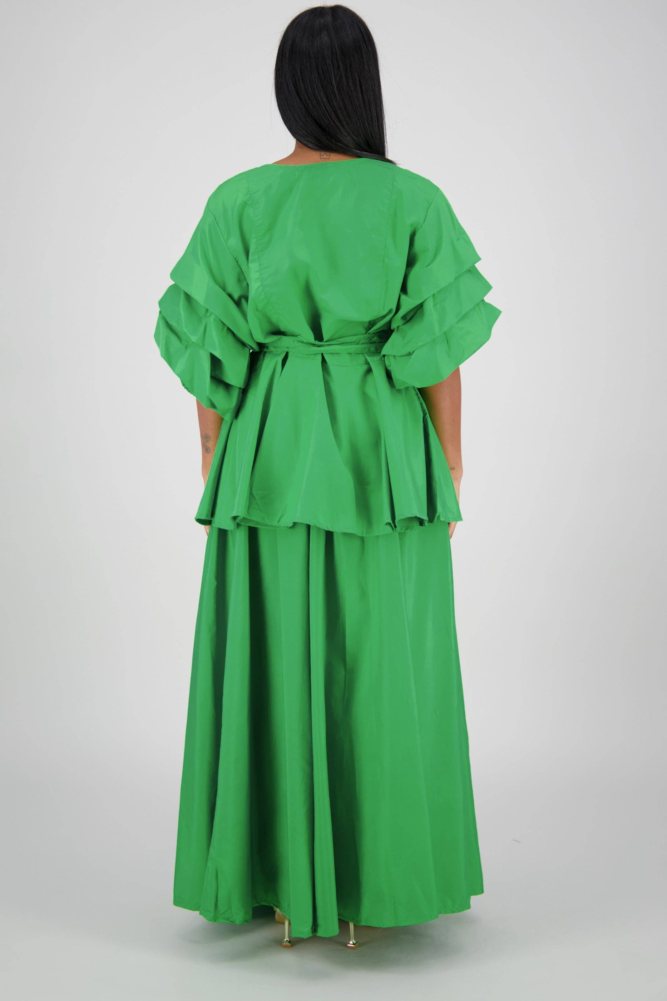 Advance Apparels – Großhandel Set aus Oberteil und Rock – Damen – Wickeloberteil-Rock-Set AS-250773