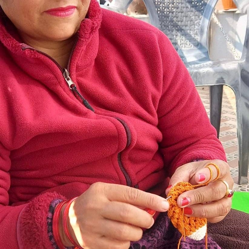 Luna-Leena  - handmade in Nepal – wholesale Keychain – Women's – Keychain fish orange - bag charm - crochet organic cotton6
