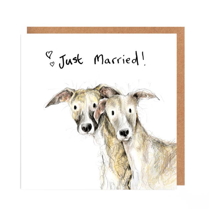 Just Married - Coppia di Whippet per la vendita all'ingrosso da parte di Catherine Rayner Trading Ltd