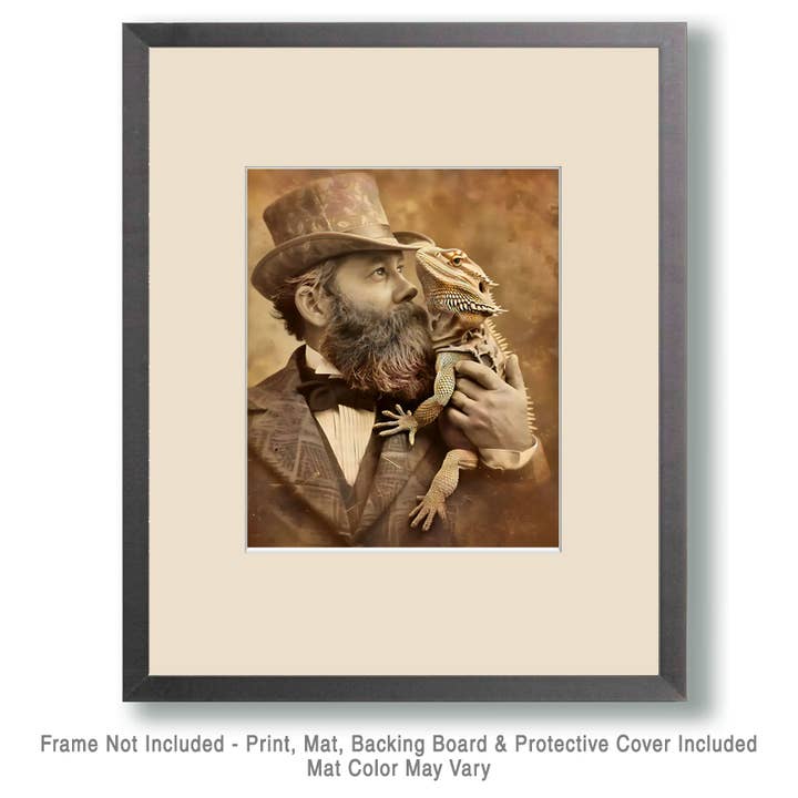 Mowbi – Engroshandel Kunsttryk – En victoriansk herre og hans skæggede drage 8 „x10" kunsttryk1