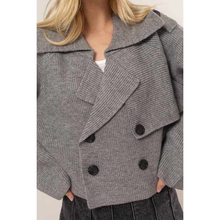 HYFVE - Wholesale Jacket - Women's - Double Breast Sweater Trench Jacket14