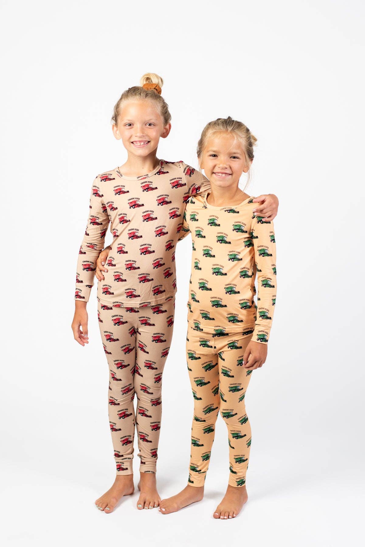 American Farm Company - Wholesale Sleepwear Set - Kids - Green Combine Rider Toddler/Youth Bamboo Pajama Set8
