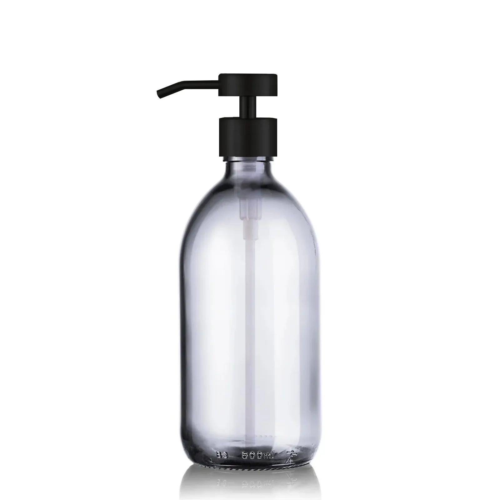 Little Pots – wholesale Soap dispenser – Clear glass soap dispenser – Stainless steel pump6