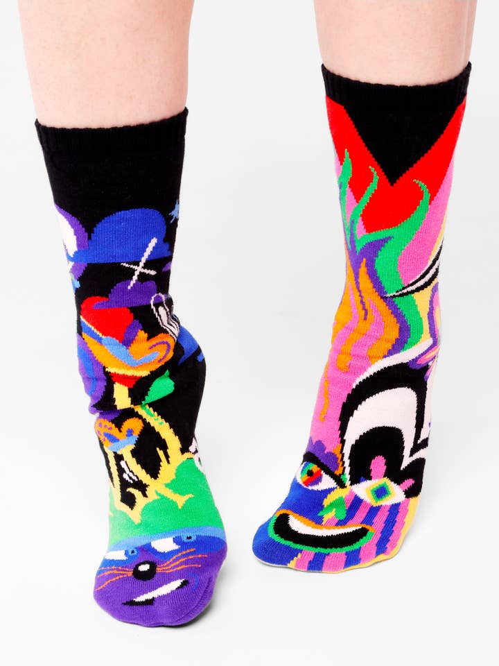 Shy & Outgoing Mismatched Socks for Adults (Limited Edition) for wholesale by Pals Socks