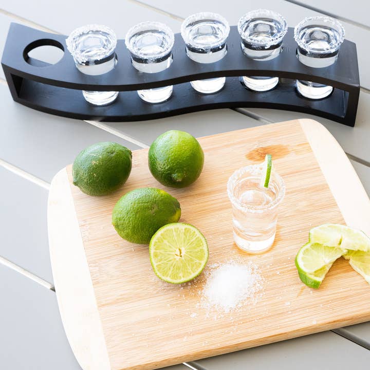 Lemonsoda - Venta al por mayor Vaso de chupito - Vasos de chupito con base en capas de madera, 1 onza (1 unidad)