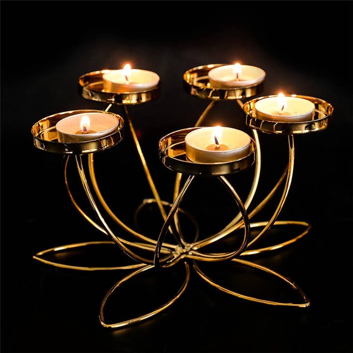 A23E Metalen Kandelaar – Moderne Romantische Decoratie voor wholesale door BuddhAayurveda