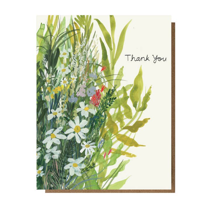 Thank You Wildflowers Greeting Card for wholesale by The Esme Shop