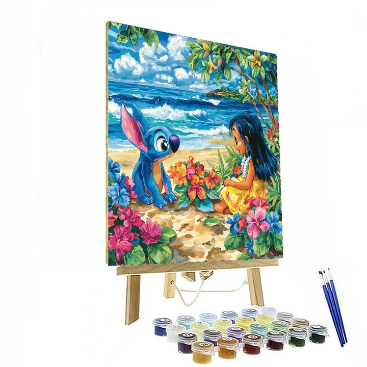 Artistry Rack - Venta al por mayor Kit de manualidades - Ohana Adventure de Lilo y Stitch, kit de pintura por números inspirado en Disney
