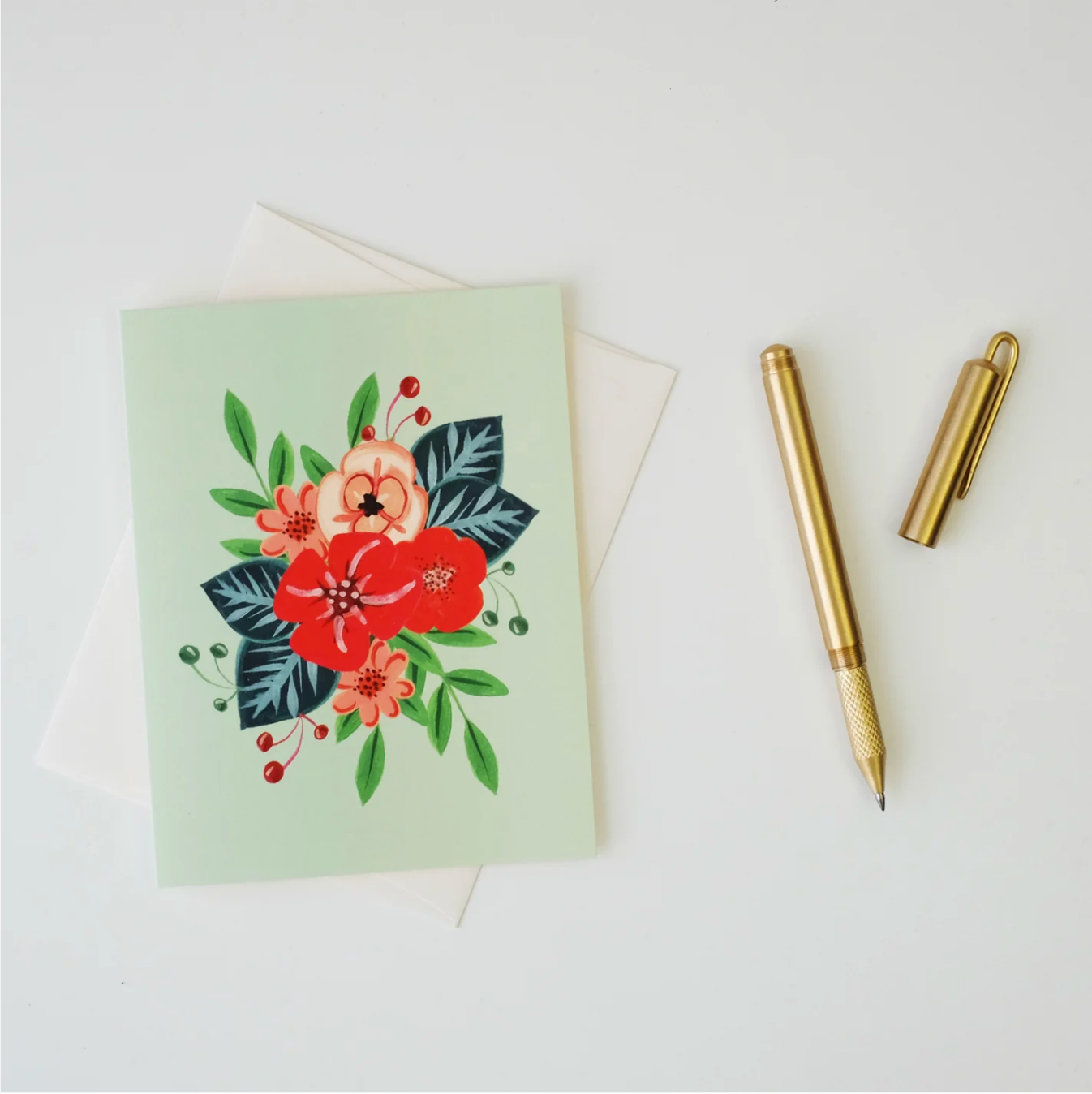 Paige & Willow - Wholesale Everyday Greeting Card - Red Flowers Card1