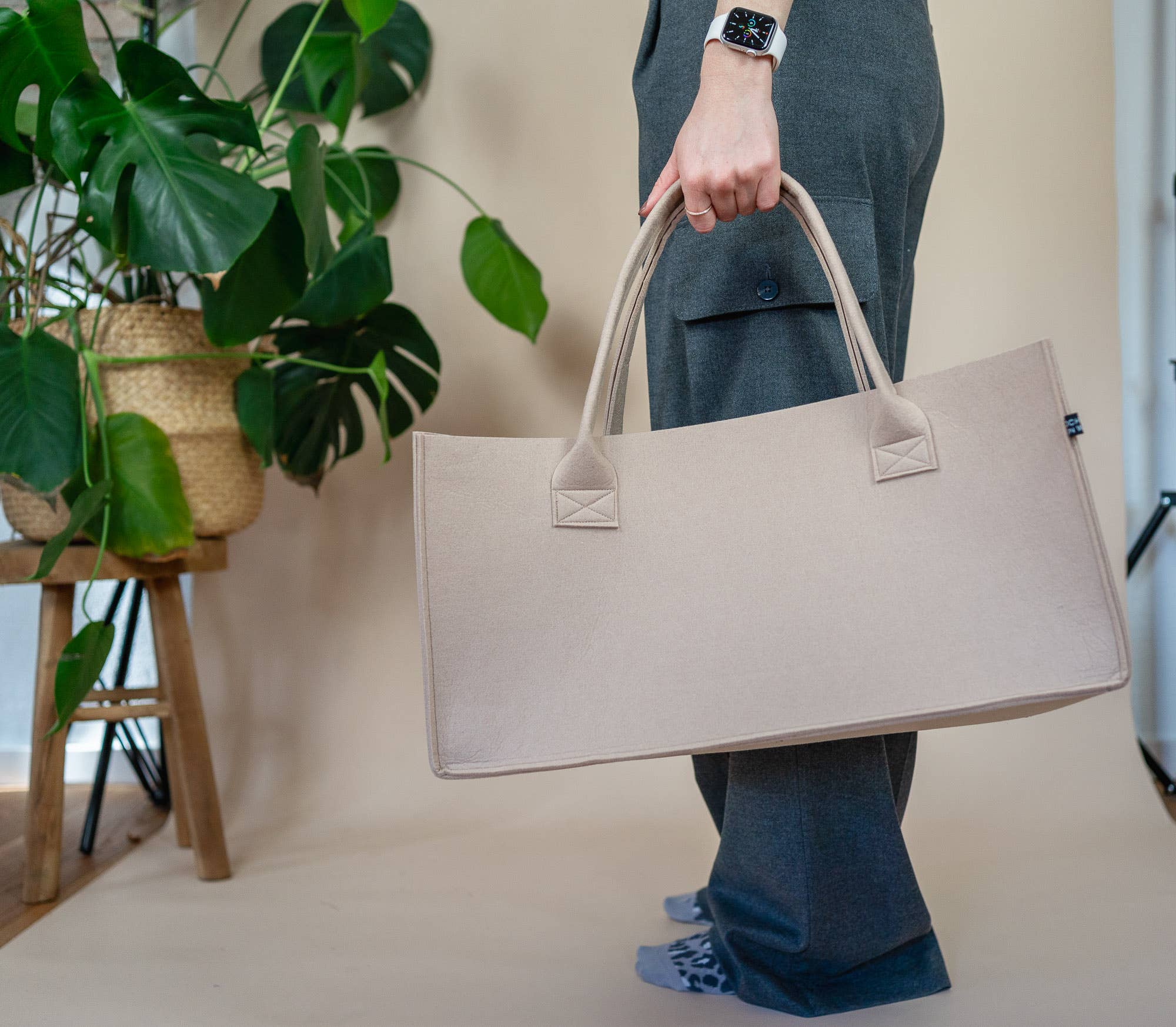 Tochter von Walter - Wholesale Grocery/Shopping Bag - felt bag grey, shopper felt, filshopper, large felt bag12