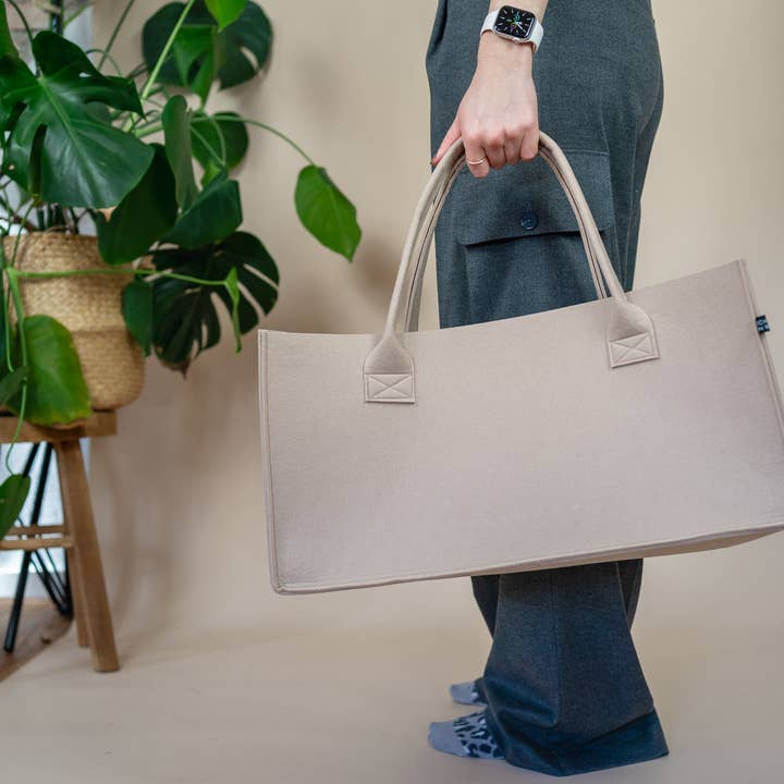 Tochter von Walter - Wholesale Grocery/Shopping Bag - felt bag grey, shopper felt, filshopper, large felt bag12