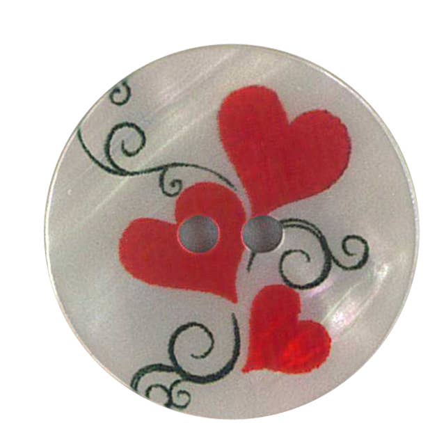 IMITATION MOTHER-OF-PEARL STAMPED BUTTON HEARTS MODEL 11 for wholesale by NEMARK