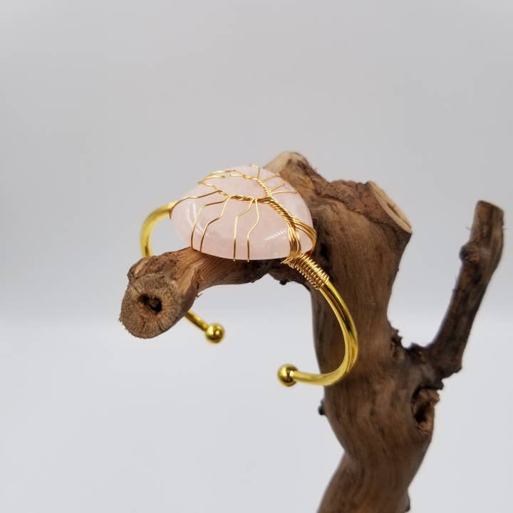 CHAKRA JEWELRY - Wholesale Cuff bracelet - Handmade Natural Crystal Heart Bracelet - Mother'S Day Gift4