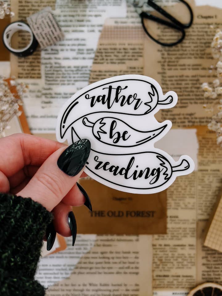 Autocollant "Je préférerais lire des livres épicés", 3x3 pouces pour la vente par Twelfth Pine
