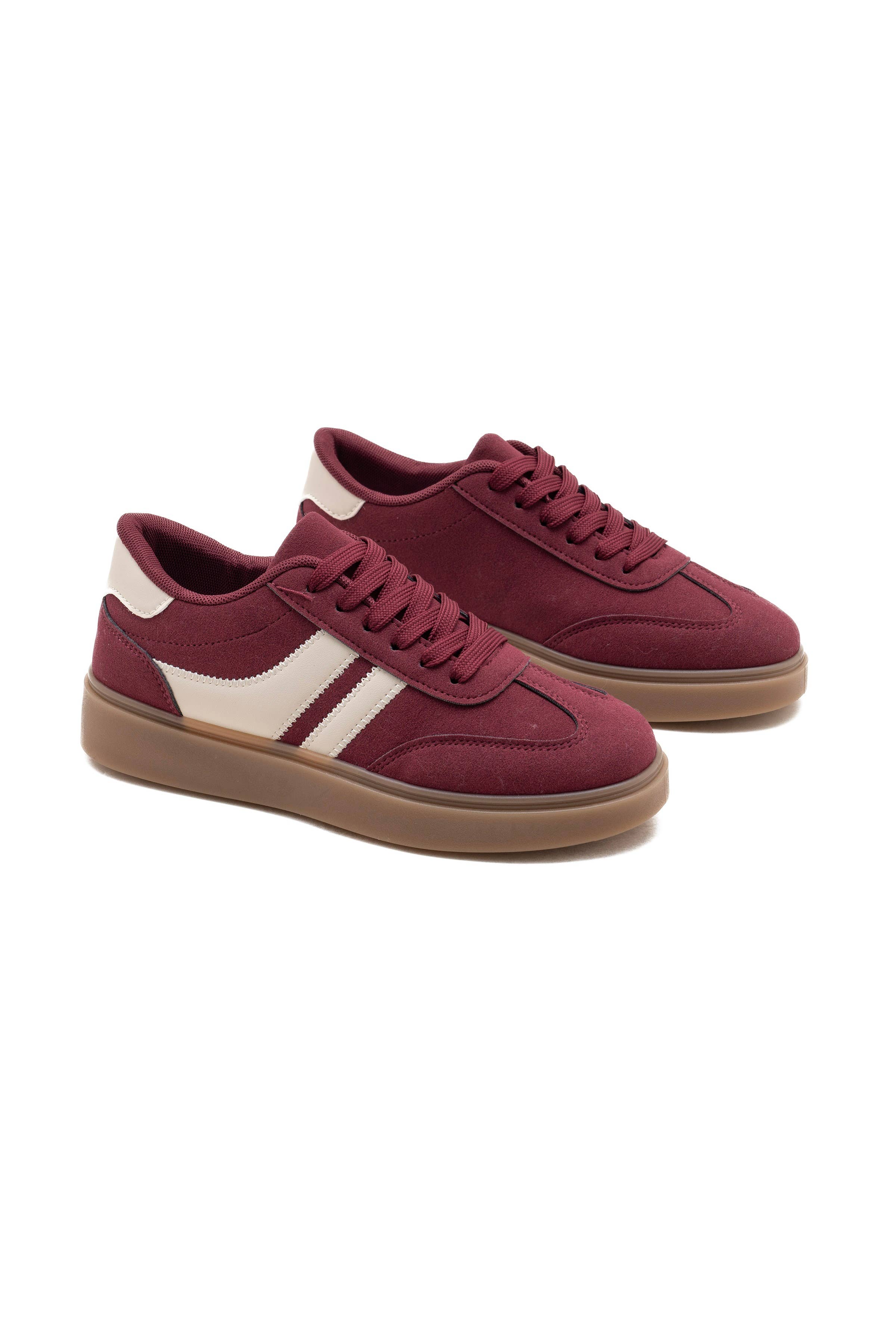 C'M PARIS - Wholesale Lifestyle Sneakers - Women's - Low Retro Sneakers with Double Straps 12129