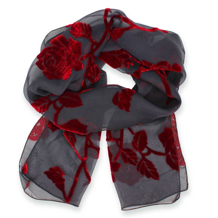 Dana Herbert - Wholesale Scarf - Women's - Burnout Velvet Scarf3