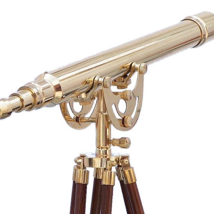 Floor Standing Brass Anchormaster Telescope 65" for wholesale by Hampton Nautical