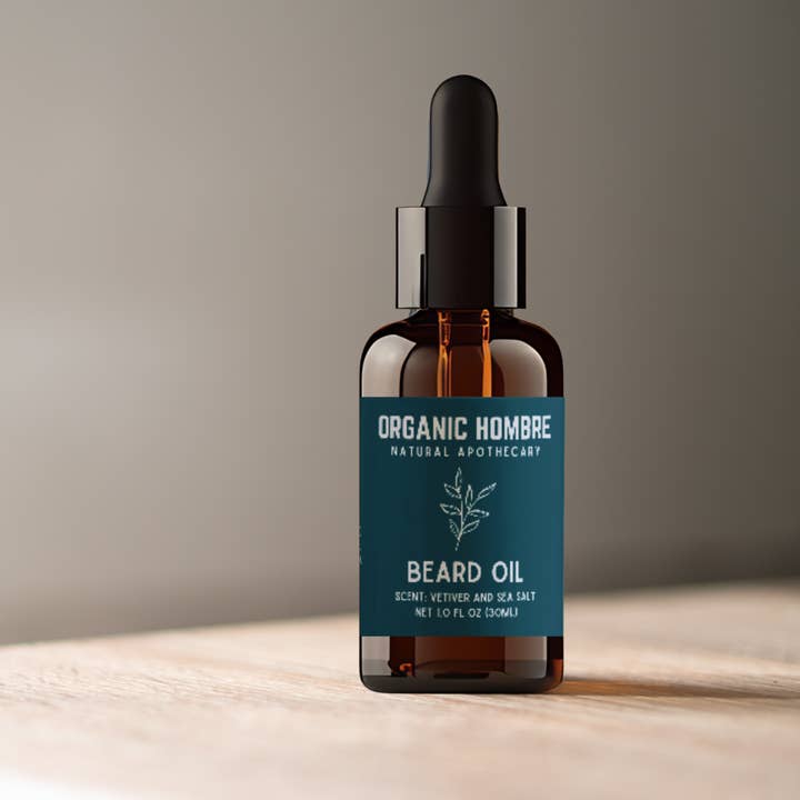 Huile à Barbe OCEANO, 1oz (Vétiver & Sel Marin) pour la vente par CASITA MICHI