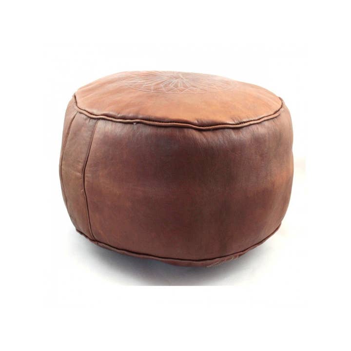 Pouf marocain brun pour la vente par Morrisque