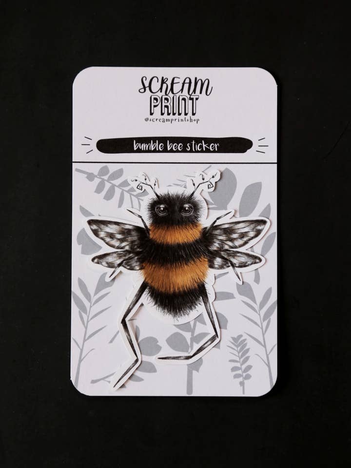 Bumble Bee Sticker for wholesale by ScreamPrintShop
