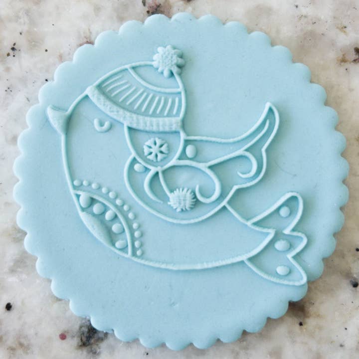 Cute Christmas Bird POPup Embosser Cookie Biscuit Stamp Christmas for wholesale by Cut Bake Stamp
