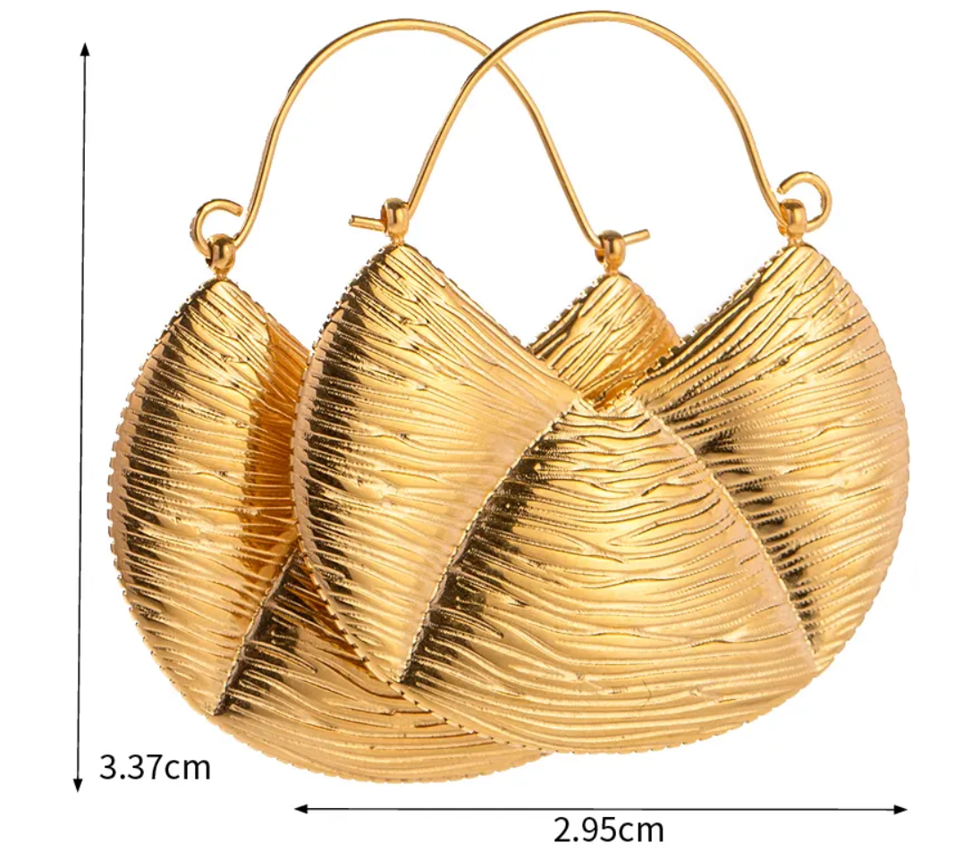 HoopLa - Wholesale Hoop Earrings - Purse Bag Crystal Hoop Earring - laser etched steel3